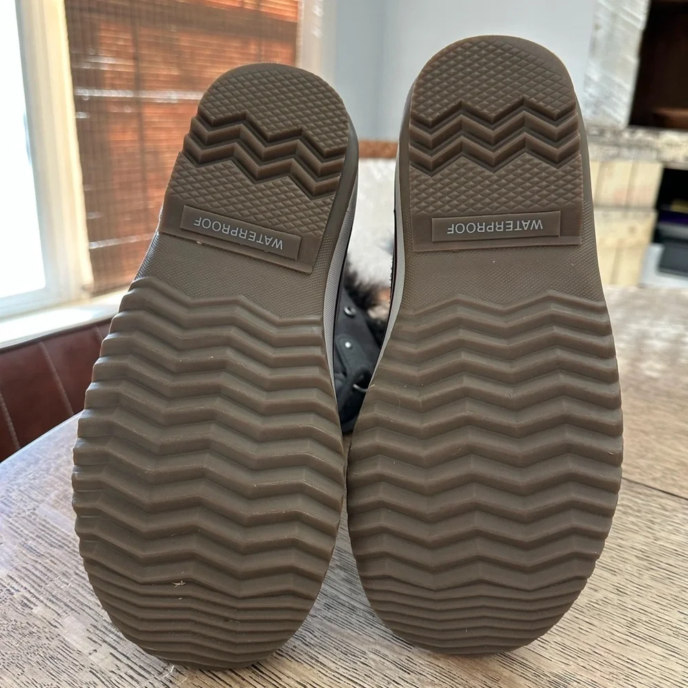 Sorel Joan of Artic Suede Winter Insulated Fur boots Gray Black size 7.5 - Picture 15 of 16